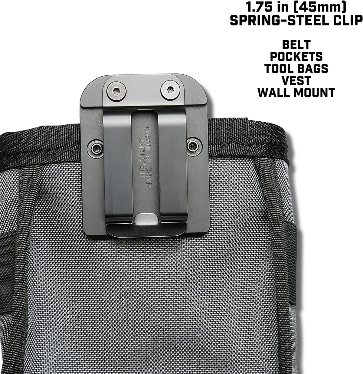 Joey Pouch PRO, Clip-On Tool Belt Bag for Tools, Screws, and Nails - Great for an Electrician, HVAC Tech, Plumber, Carpenter, Contractor, Handy Man, and Any Tradesperson - Metal Clip