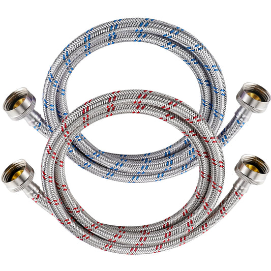 Yejesiy 4 Ft Washing Machine Hoses, 2 Packs Premiu
