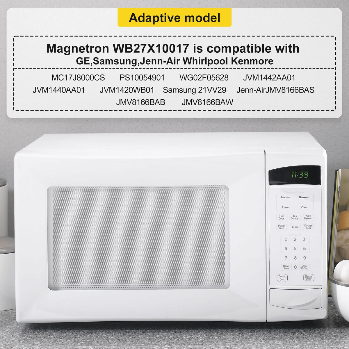 OM75P (10) ESGN Microwave Magnetron, WB27X10017 of GE Samsung Microwave Oven,Replace WG02F05628 WB27X10380 AP2025937 PS239126,Passed OEM Testing