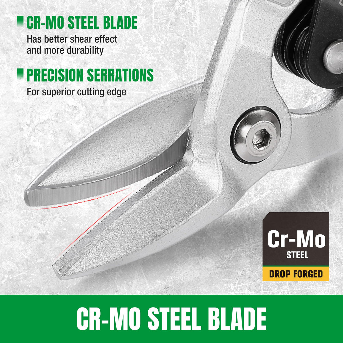 SK Tin Snips Heavy Duty, Left, Right and Straight Cut Aviation Snips Set