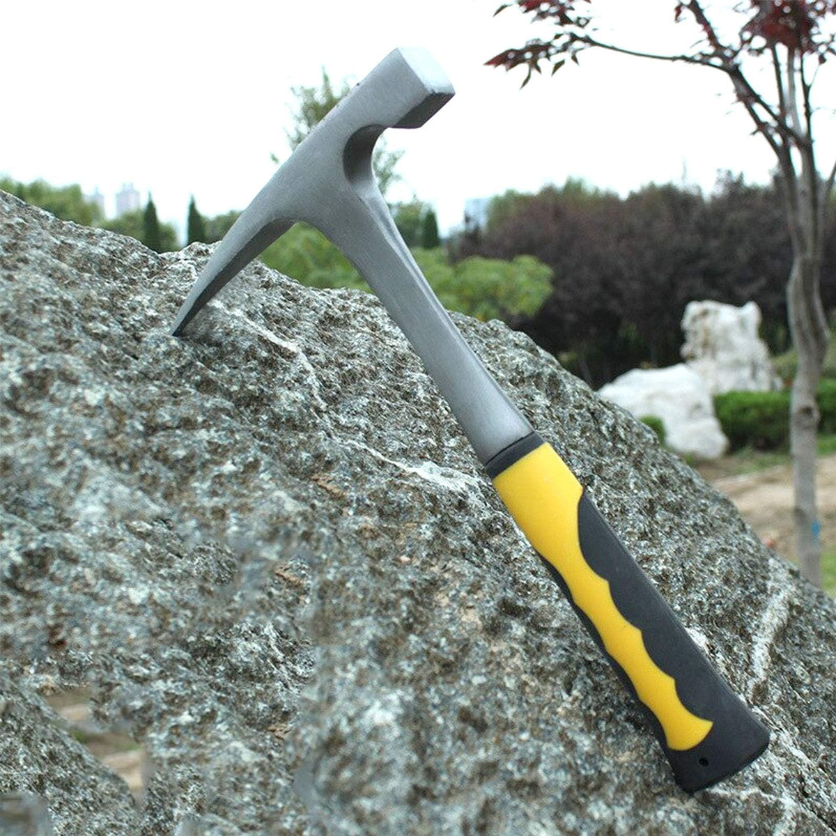 MANCHAP 2 PCS 32oz Rock Pick Hammer, 2LB Masonry Hammer with Pointed Tip for Geological, Camping