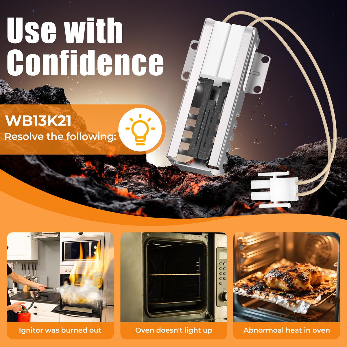 WB13K21 Oven Igniter Replacement for GE Hotpoint K