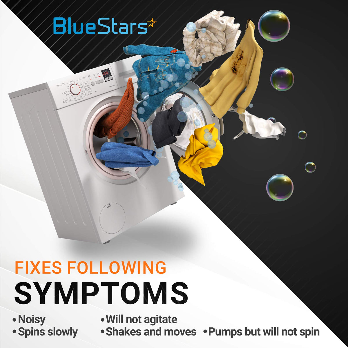 BlueStars 4 Packs 80040 Washer Agitator Dogs - Heavy Duty - Compatible with Whirlpool & Kenmore Washers - Replaces 285612 285770 3366877 387091 80040VP AP3119063 EA388034 ER80040 LP338 PS388034