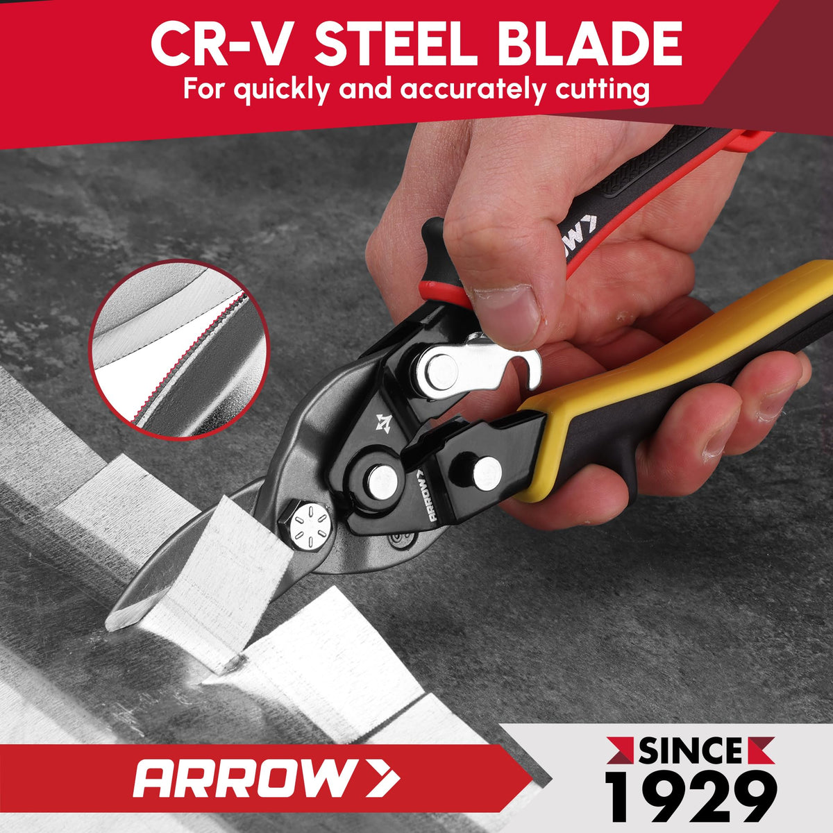 ARROW 3PCS 8-inch Aviation Tin Snips for Sheet Metal