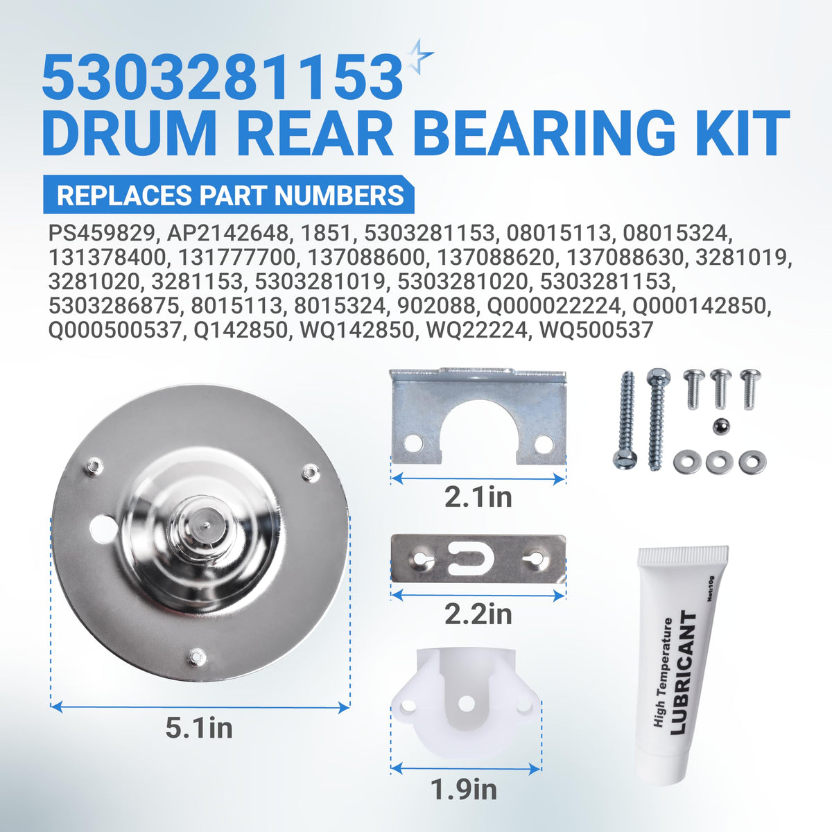 [Upgraded] BlueStars 5303281153 & 134503600 Dryer 