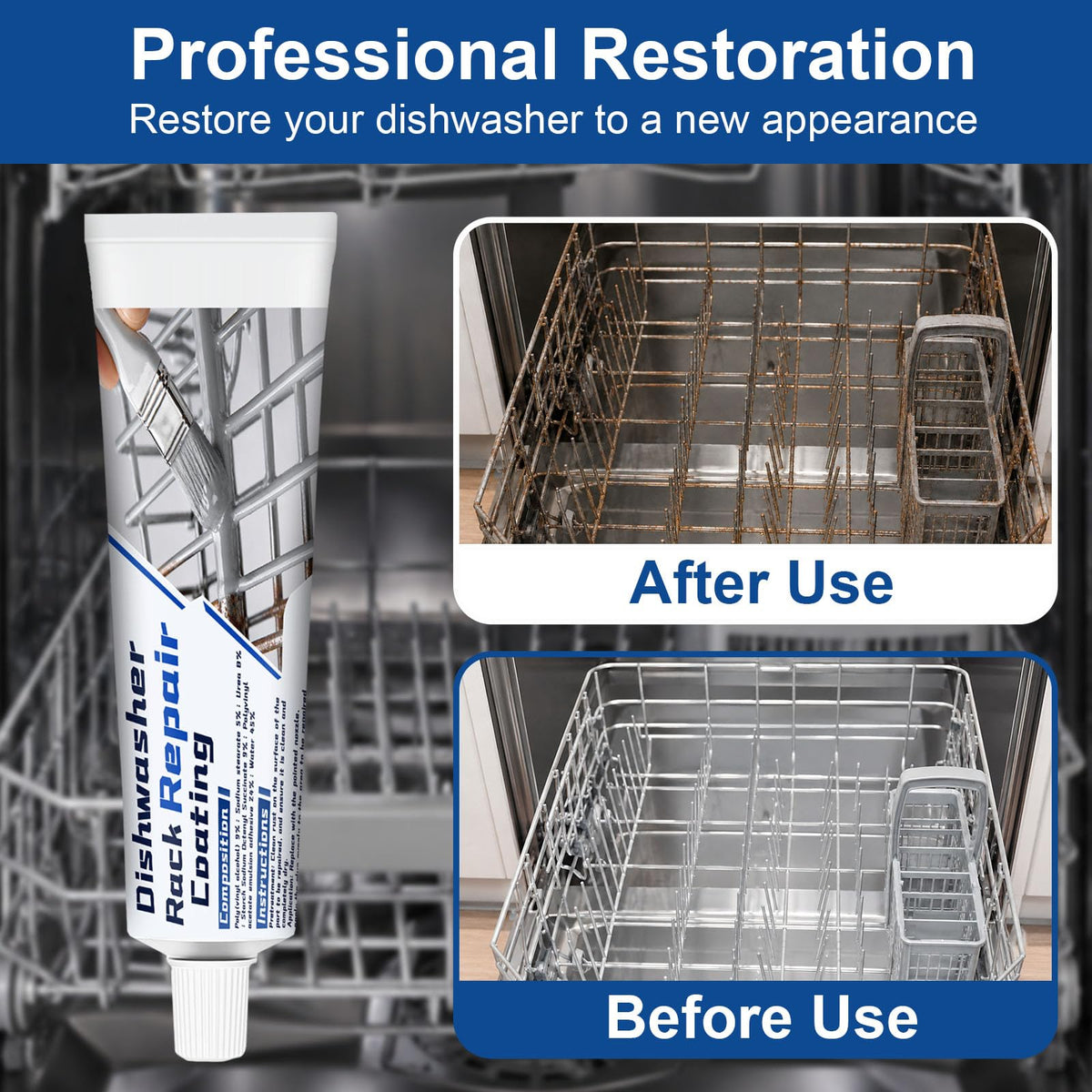 GDDP 50ml Gray Dishwasher Rack Repair Coating, Wat