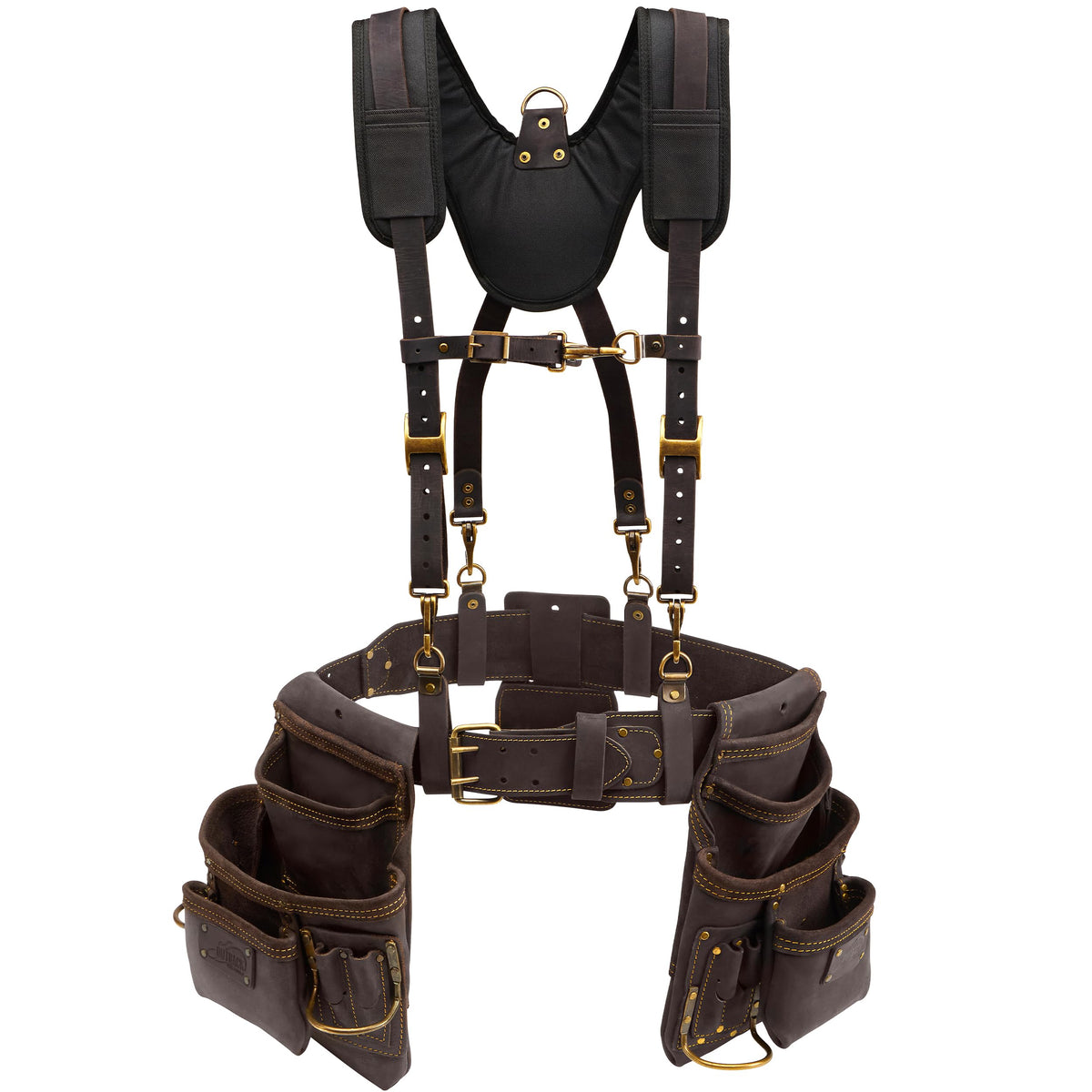 OX Framing Leather Tool Belt + Suspenders - Carpenter Tool Belt Rig- Size L