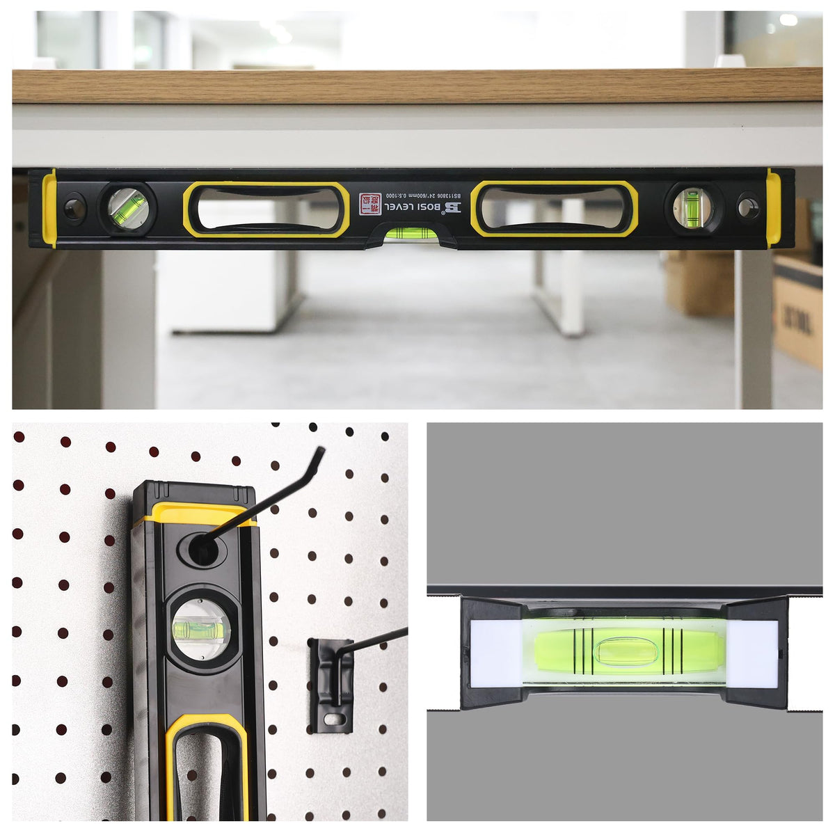 24-Inch/600mm Magnetic Bubble Level, Dual-View/High Strength Aluminum Alloy