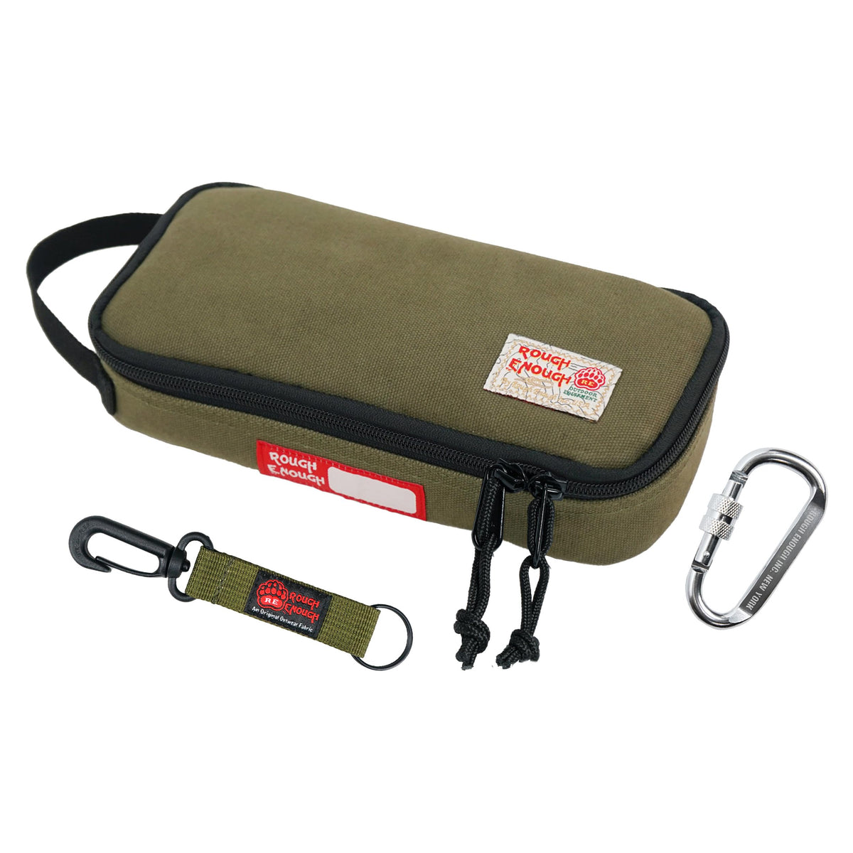 Rough Enough Small Tool Bag Pouch, Compact EDC Organizer, Army Green
