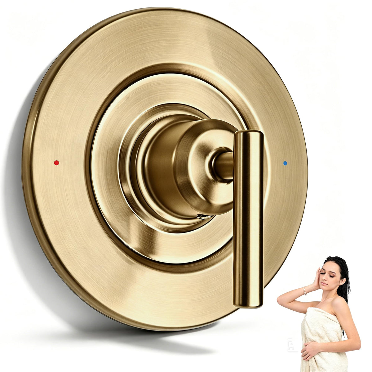 T2901BG Shower Valve Trim Kit Compatible with Moen, Gold
