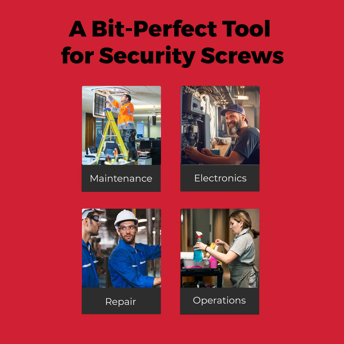 Megapro Tamperproof Security Screwdriver Set, Multi-Bit Screwdriver with ¼” Hex Shaft, Hex Pin, Spanner, Torx Pin, Compact Security Bit Set (The Original)