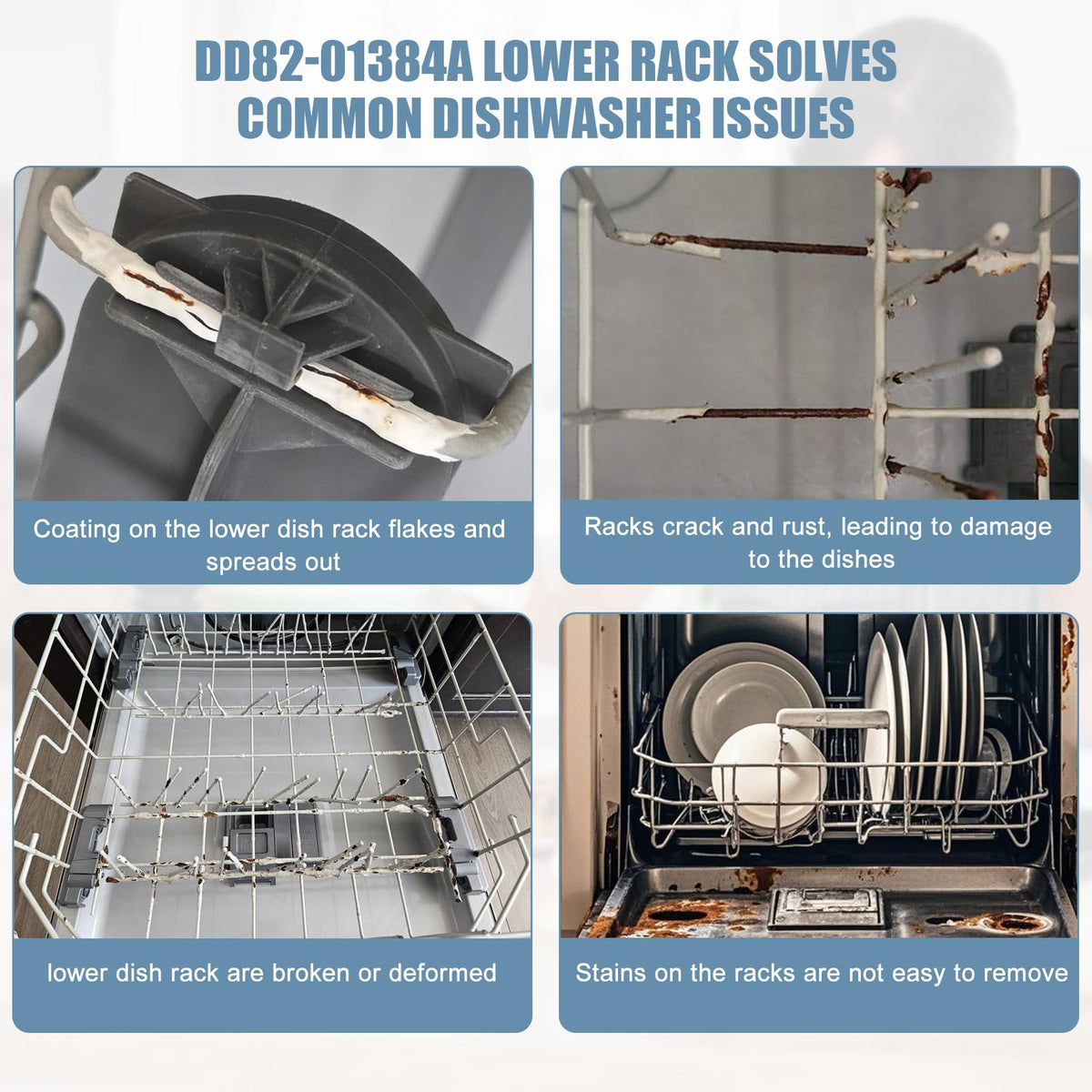 DW80R2031US/DW80M2020US Lower Rack Compatible with Samsung Dishwashers