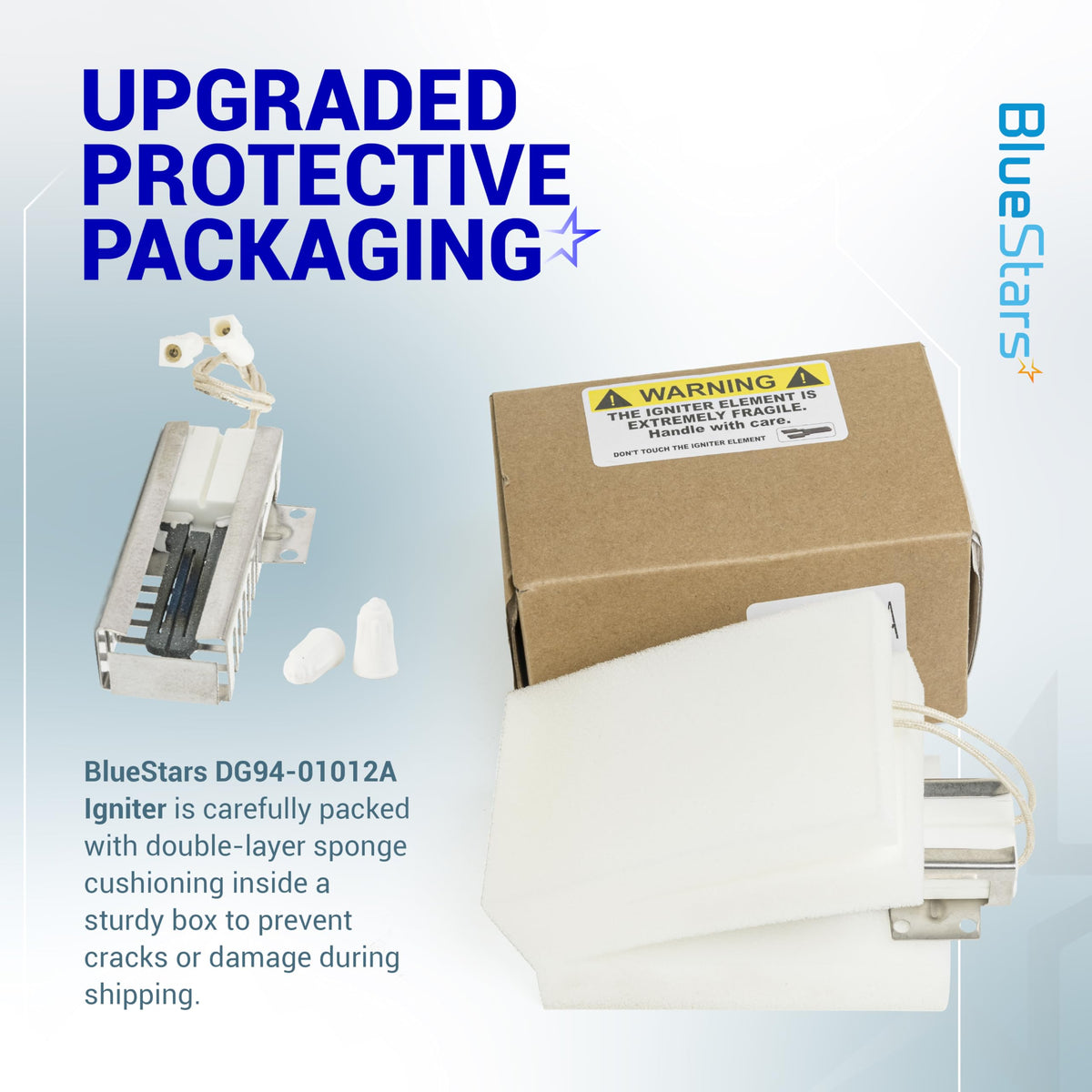 [Upgraded] BlueStars DG94-01012A Gas Oven Igniter for Samsung Oven Range