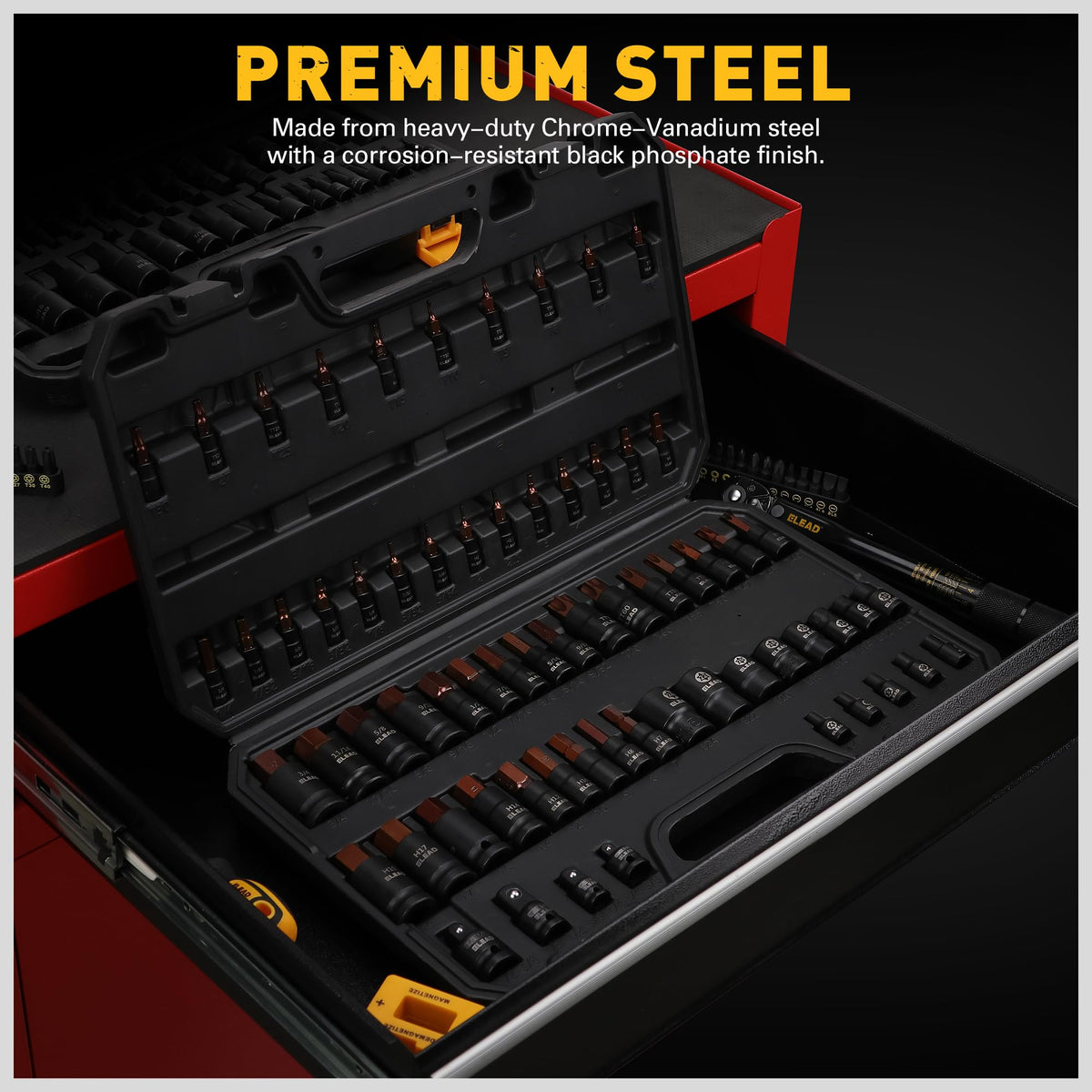 69-Piece Torx & Hex Bit Socket Set: Impact Socket Adapters, Premium CR-V & S2 Alloy Steel, Torx T8-T70 & E-Torx E4-E24, High-Torque Laser-Marked for Automotive Repair