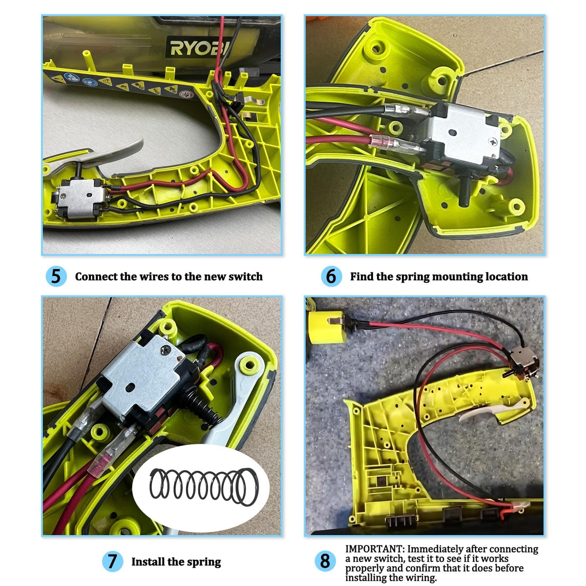 291632001 Genuine Switch Wiring Harness OME Part for Ryobi Leaf Blower (UL)