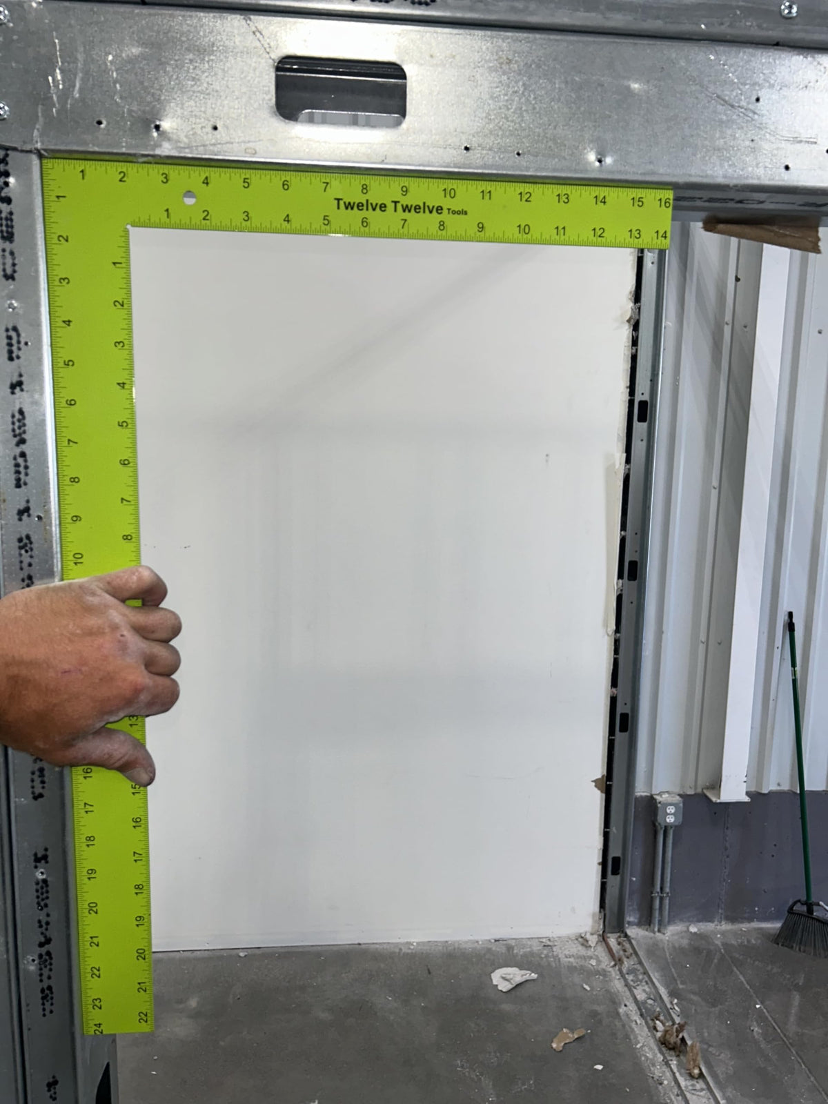 24x16Carpenter Square – High Visibility Framing Square, Durable 3/32” Steel, Easy-to-Read Markings – Twelve Twelve Tools.