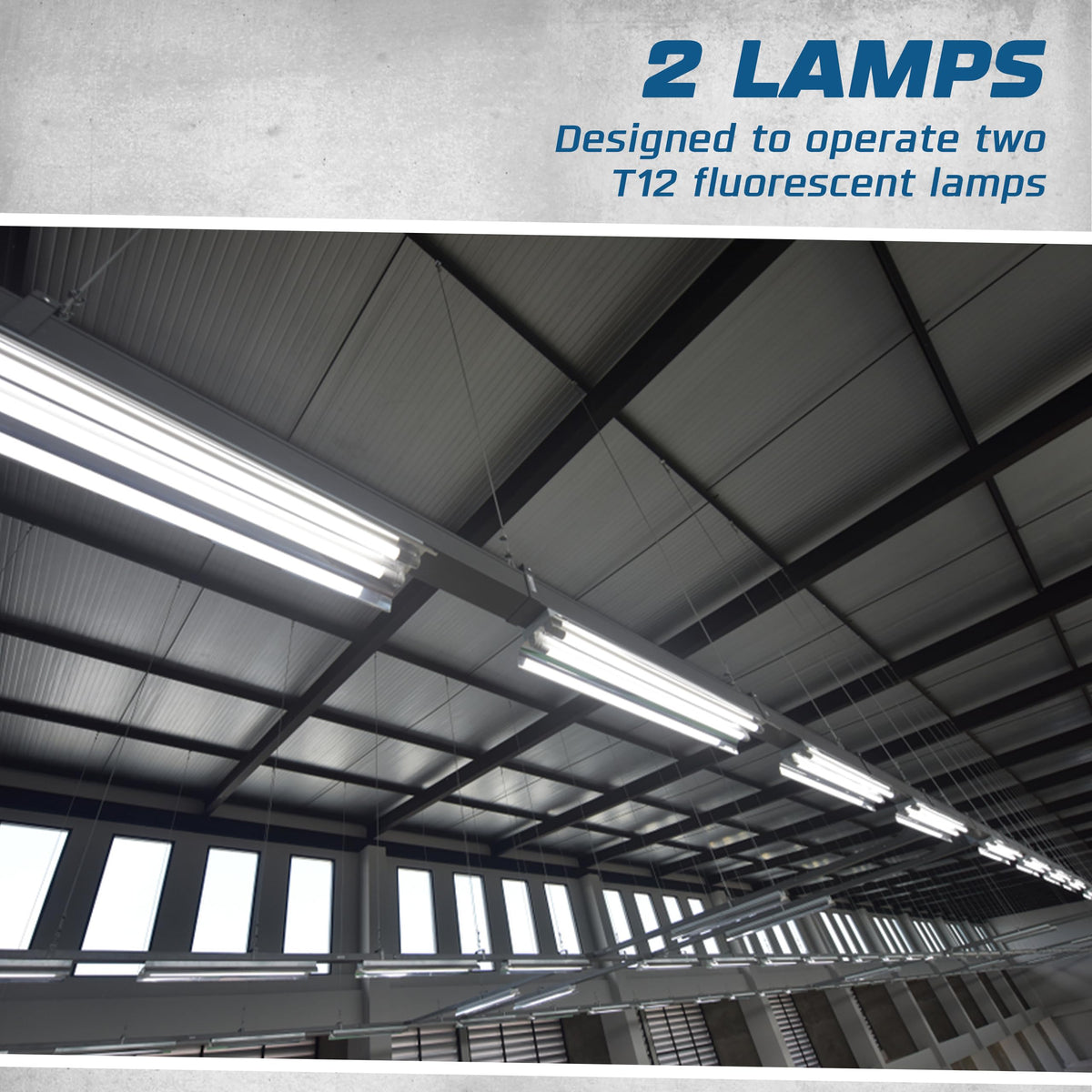 OHLECTRIC Replacement for Keystone KTEB-220-1-TP-EMI/C 2-Lamp T12