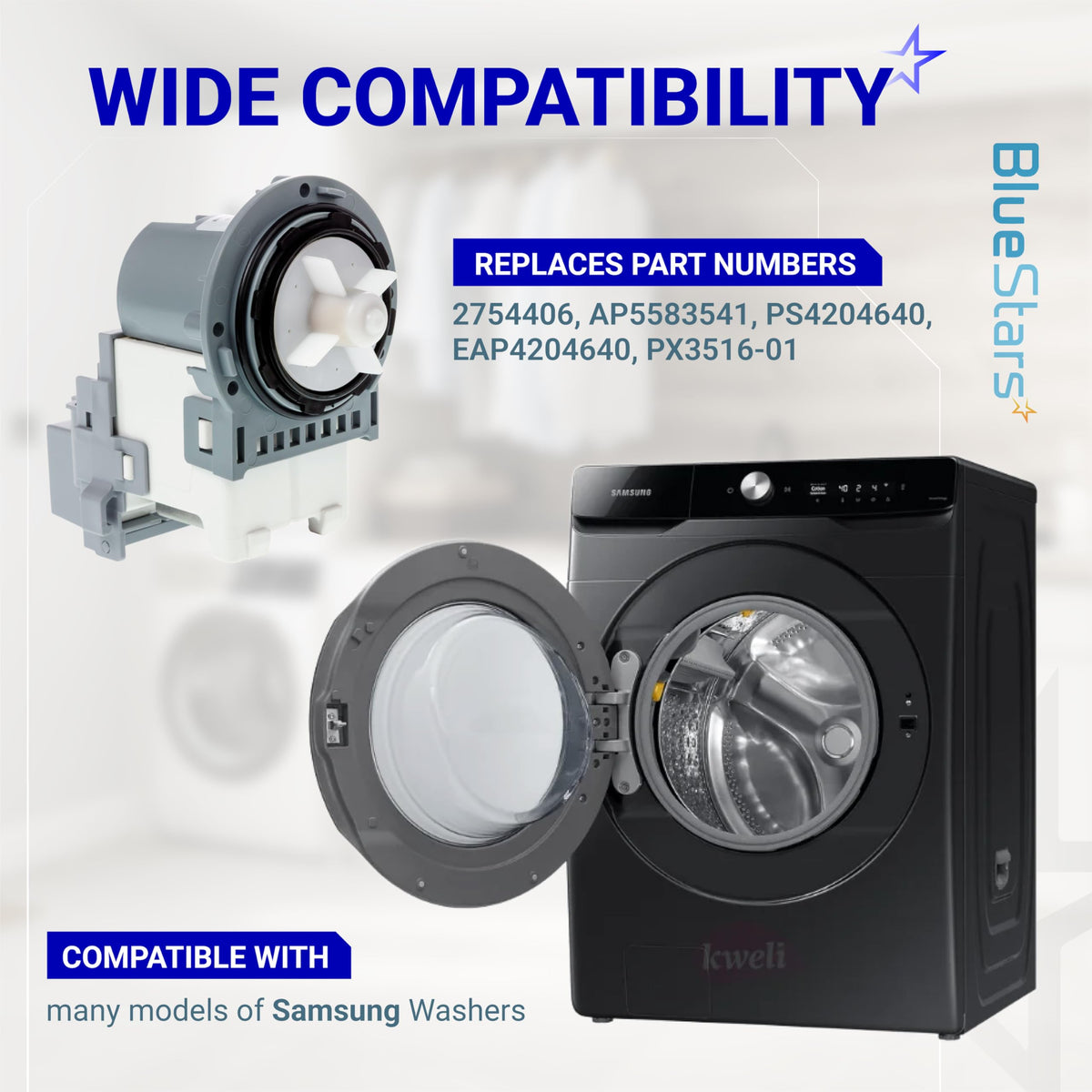 [UPGRADED] DC31-00054D PX3516-01 DC31-00187A Washer Drain Pump For Samsung