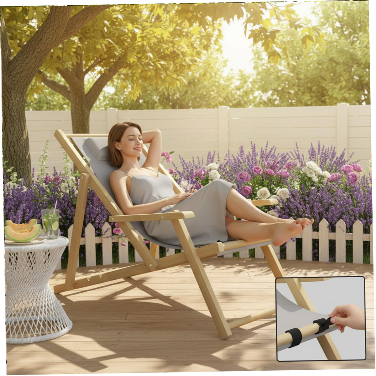 AwnsIMfreien Sling Chair Replacement Fabric, 2PCS Patio Chair Replacement Fabric 45x17 inch Canvas Sling for Sunbathing Beach Garden Grey, Patio