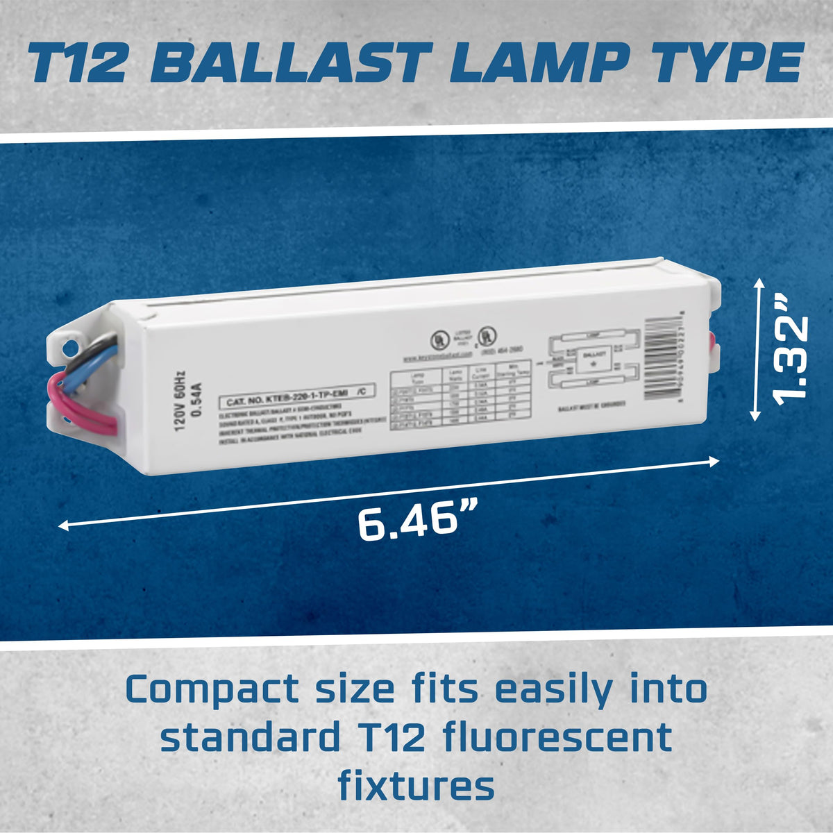 OHLECTRIC Replacement for Keystone KTEB-220-1-TP-EMI/C 2-Lamp T12