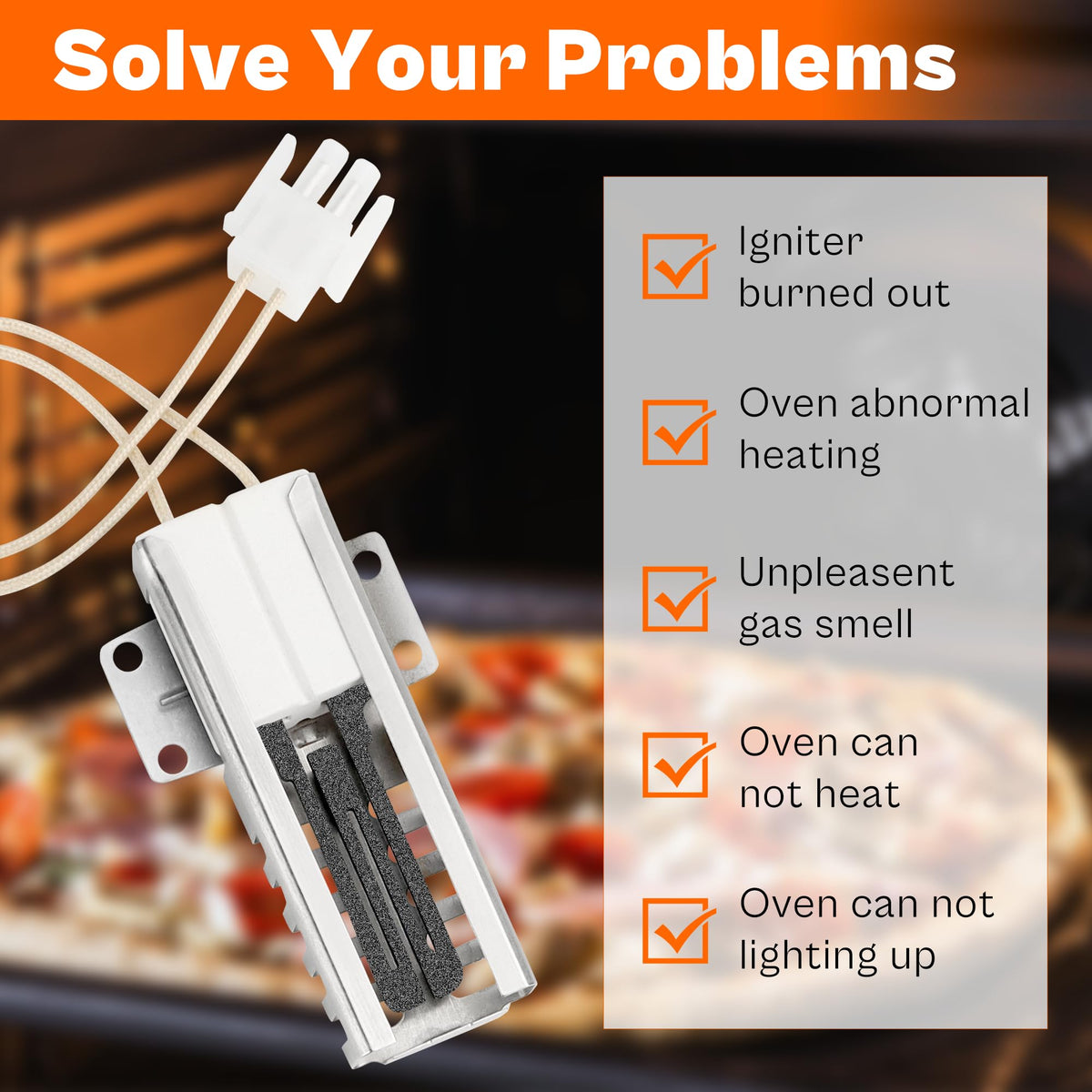 𝗡𝗘𝗪 WB13K21 Oven Igniter Replacement for G-E(JGB,JGS,AGB Series)