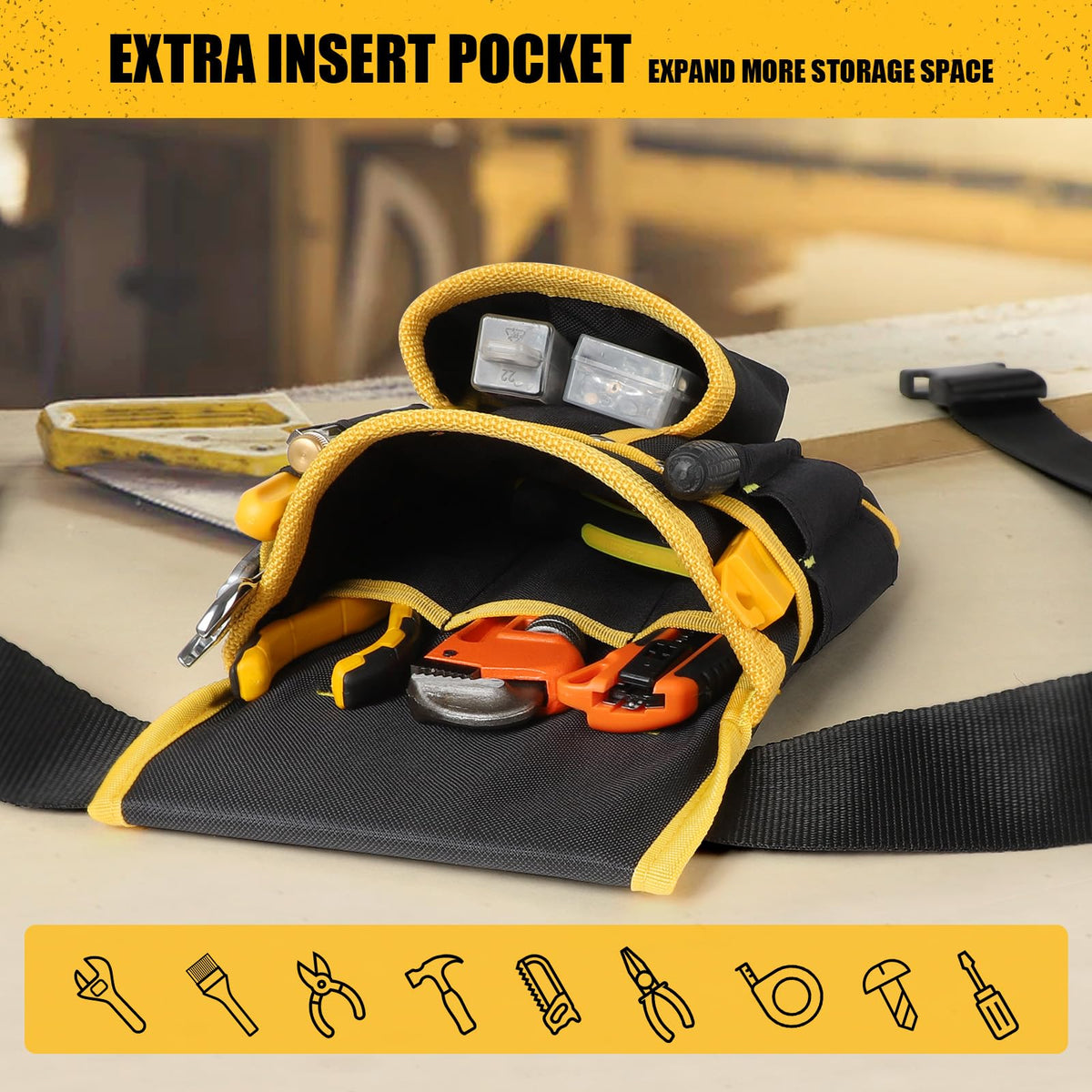Magnetic Tool Belt for Men, 26 Pockets Heavy Duty Nail Tool Pouch Dad Gift