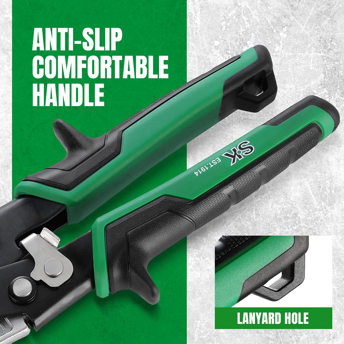 SK Tin Snips Heavy Duty, Left, Right and Straight Cut Aviation Snips Set