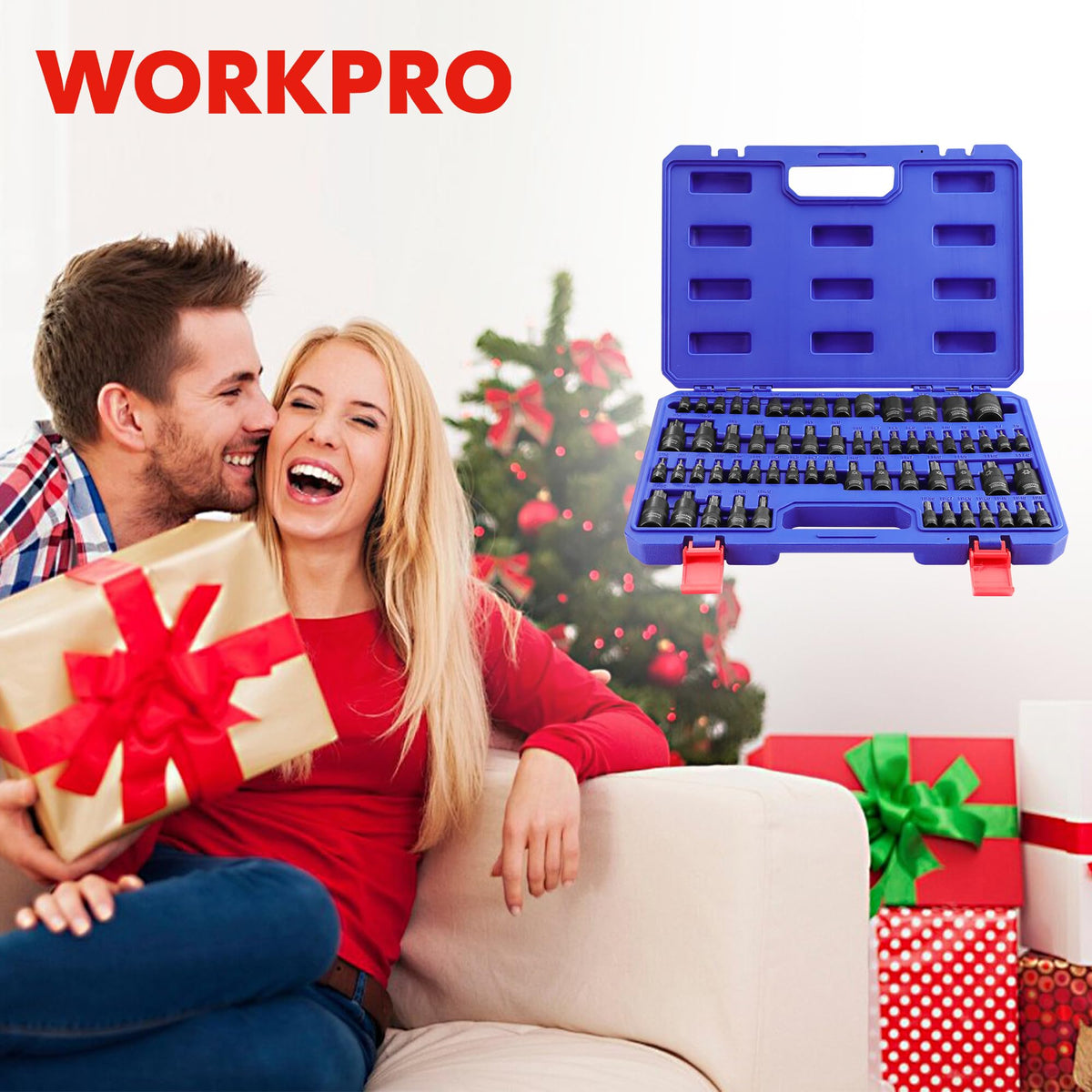 WORKPRO 60-piece Master Torx Bit Set,CR-V Torx Sockets & E Socket Set