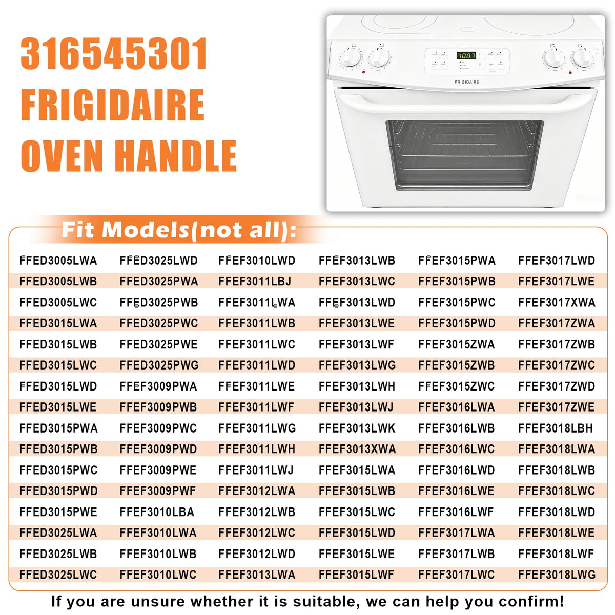 Upgraded 316545301 Oven Handle for Frigidaire Stov