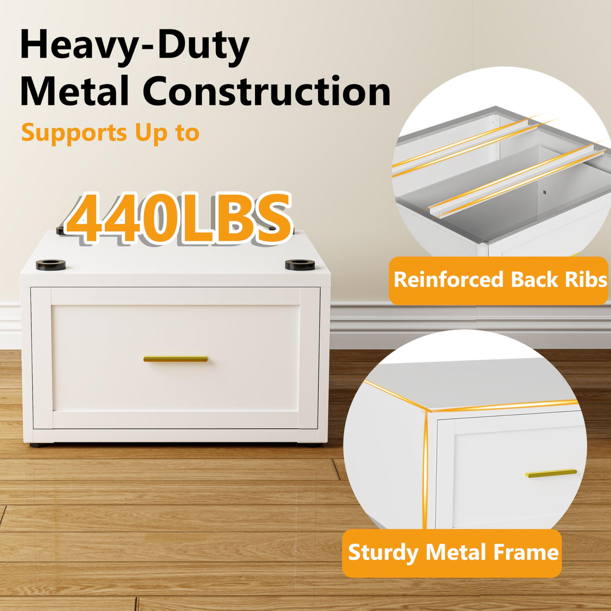 2 Pack Laundry Pedestal Heavy Duty Metal Washer an