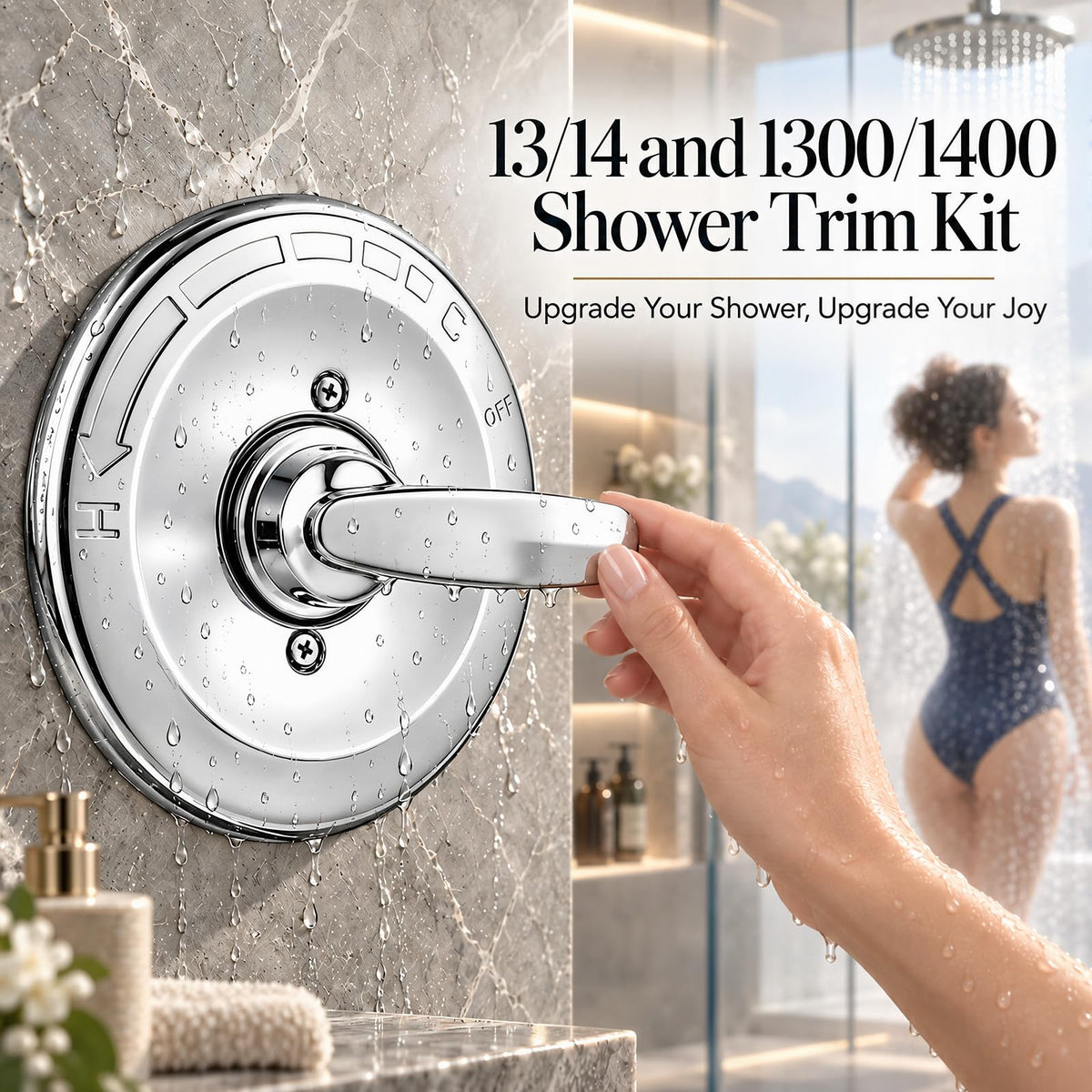 KYNAXA Shower Trim Kit Compatible with Delta 13/14 Series