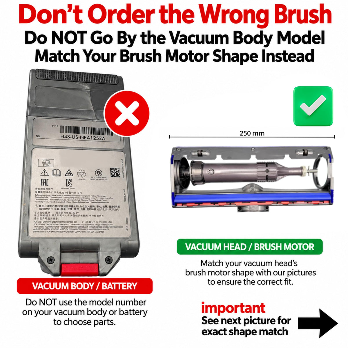 TRUVARO Roller Brush Bar Roll & Brush End Cap Compatible with Dyson V8