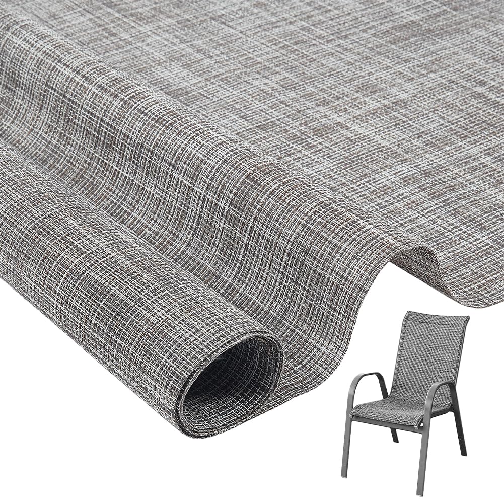 NBEADS 2.19Yards Outdoor Patio Chair Replacement Fabric, 1.64Yards Wide Woven Mesh Sling Fabric Woven Waterproof Sling Material for Patio Furniture Repair DIY Upholstery