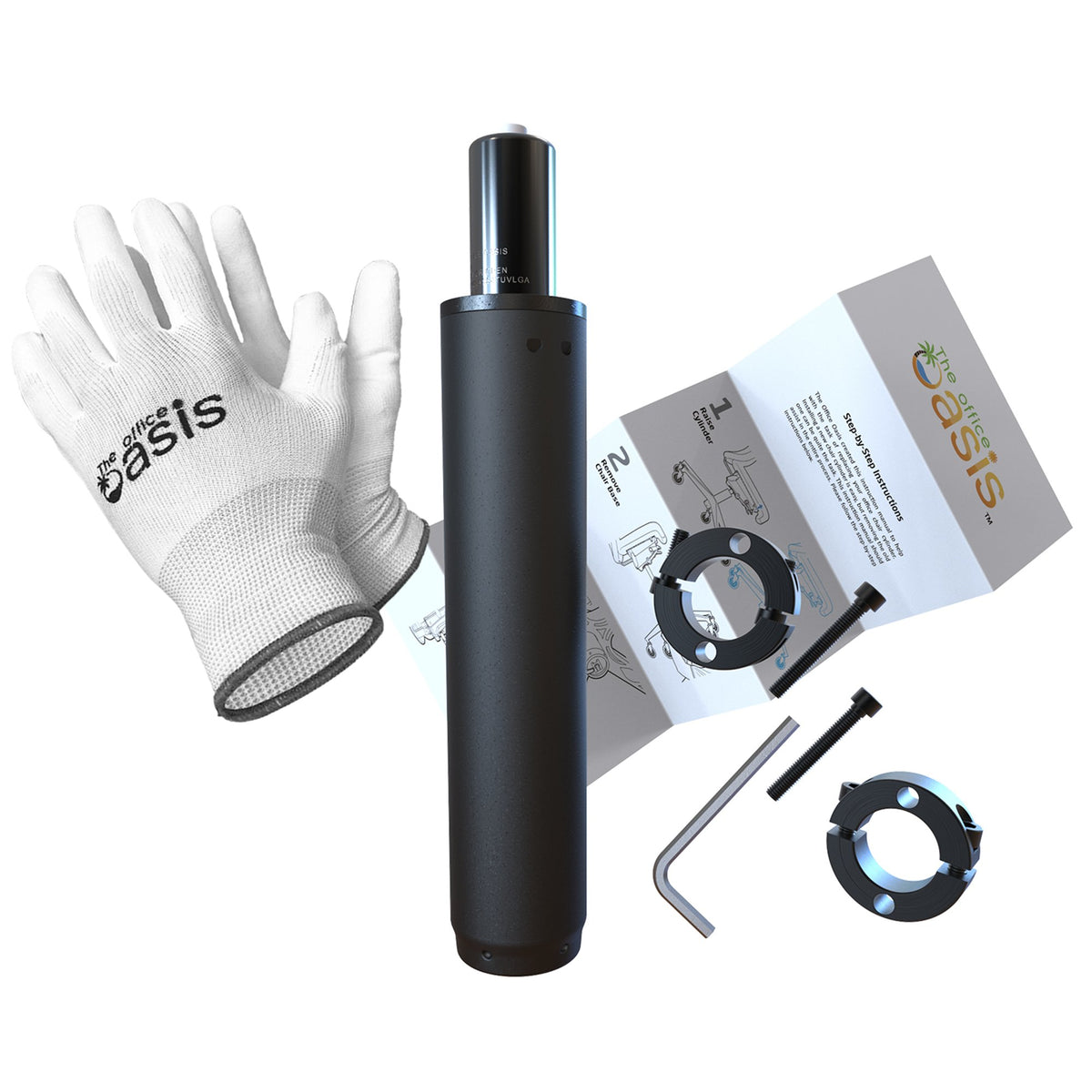 Office Chair Cylinder Replacement with Removal Tool (As Seen On PBS) - Heavy Duty Pneumatic Gas Lift Piston for Desk Chairs and Gaming Chairs - Universal Fit