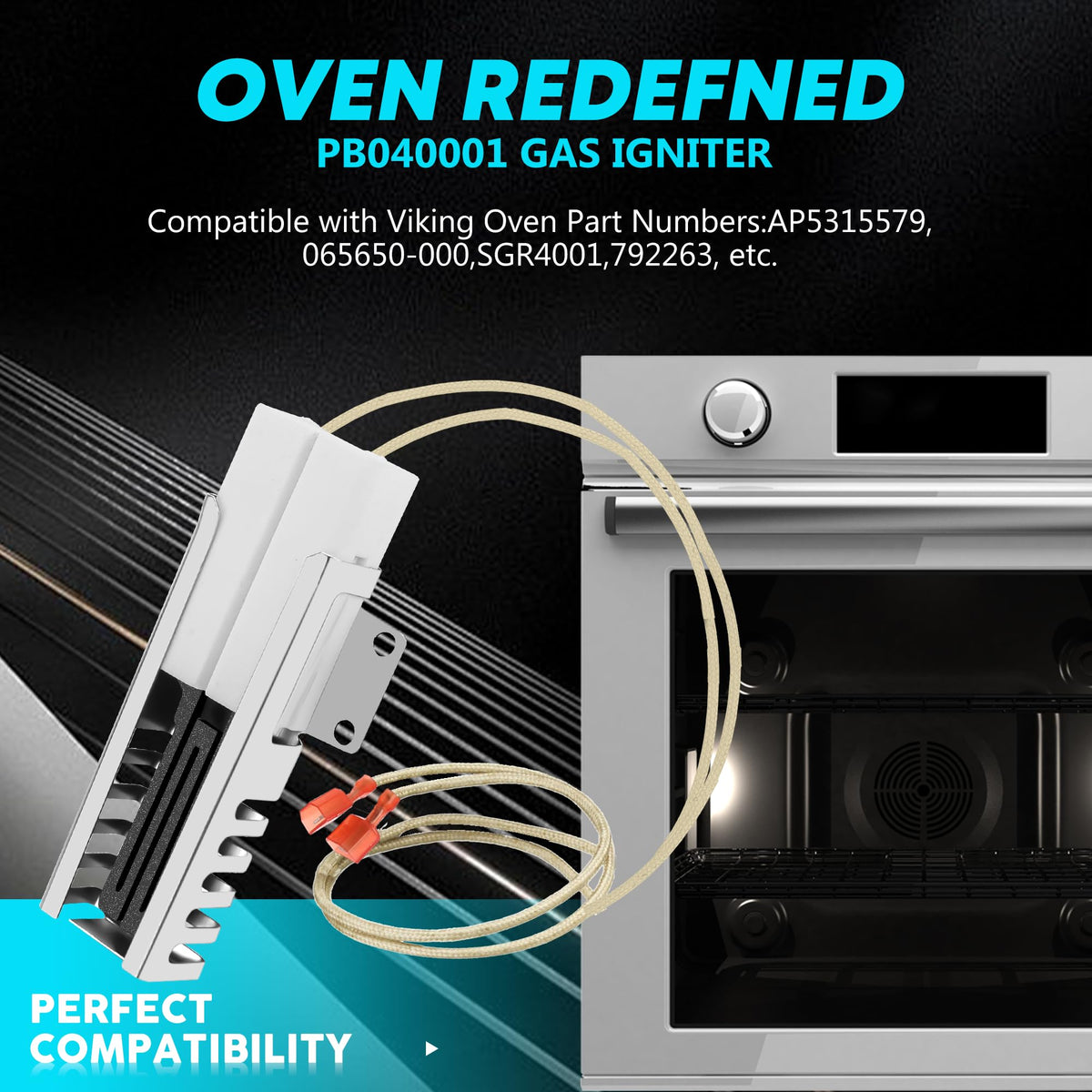 (2 PCS) PB040001 Viking Ignitor - Gas Range Oven Igniter for Viking Ranges