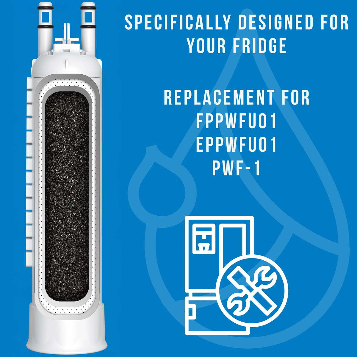 Yatker FPPWFU01 Water Filter Replacement 2 Packs