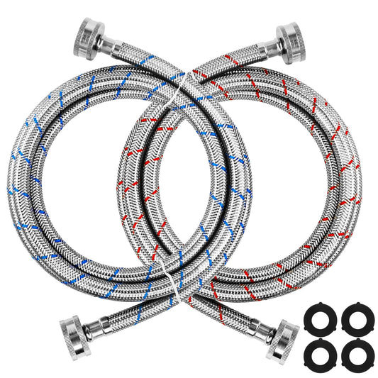 6Ft Stainless Steel Washing Machine Hoses Burst Pr