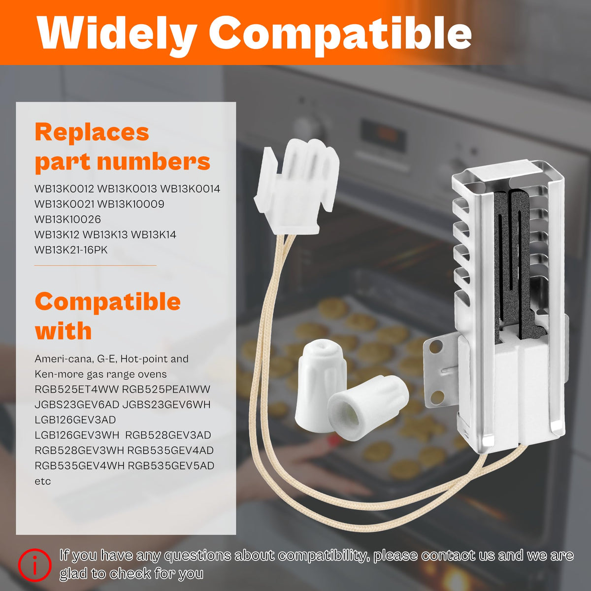 𝗡𝗘𝗪 WB13K21 Oven Igniter Replacement for G-E(JGB,JGS,AGB Series)