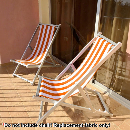 M METERXITY Beach Sling Chair Replacement Canvas 16x44.5in Striped Orange
