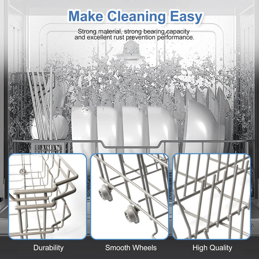 【2026 UPGRADED】DD82-01384A Dishwasher Lower Rack Replacement Parts Fit for Samsung Dishwaher DW80R2031US, DW80R2031UG, DW80N3030US, DW80N3030UB, DW80N3030UW, DW80M2020US, DW80CG4021SR, DW80CG4051SR