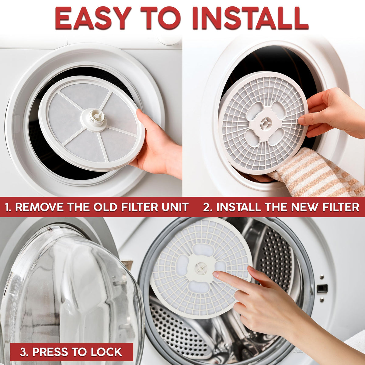 Dryer Lint Filter Compatible with CTT Tumble Clothing Dryer, Include Filter Cotton, Filter Screen, Air Outlet Mask