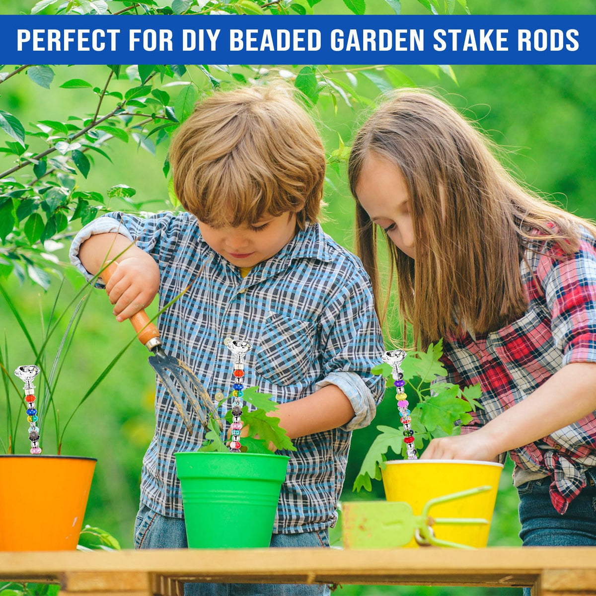 Blulu 100 Set 8/32 Inch Threaded Rods with Hex Nuts 12.99 Inch 100 Pcs Threads 100 pcs Stainless Steel Hex Nuts Right Hand Beaded Garden Stake Rods for Clamp Hanger