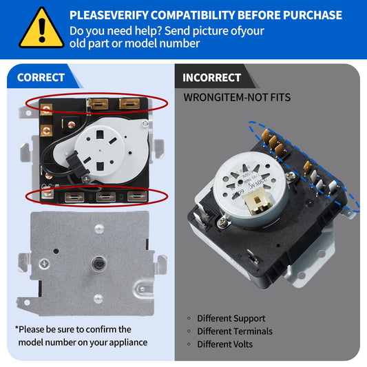 WE04X24551 234D2377P001 Timer Compatible with GTD45EASJ2WS GTD45GASJ1WS