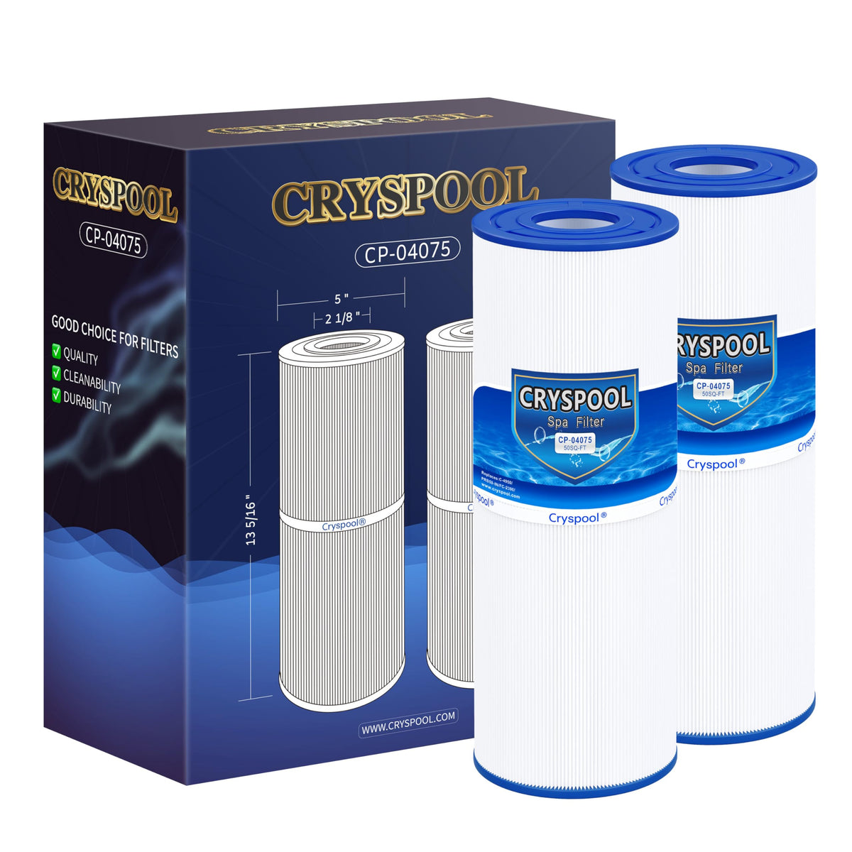 Cryspool 04075 Hot Tub Filter Replaces C-4950, PRB50-IN