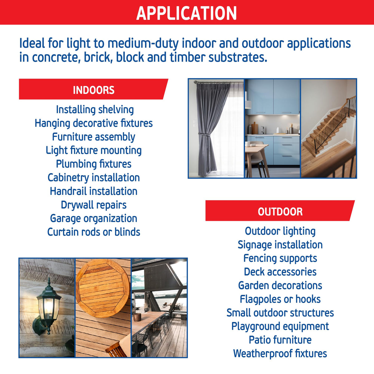 Blue Concrete Screws Multi Purpose Mix Kit - 240 pcs (3/16x1-1/4, 3/16x1-3/4 & 1/4x1-1/4) w/ 2 Sockets & 3 Concrete Drill Bits - Masonry Screws & Anchors for Concrete, Masonry, Wood & Brick