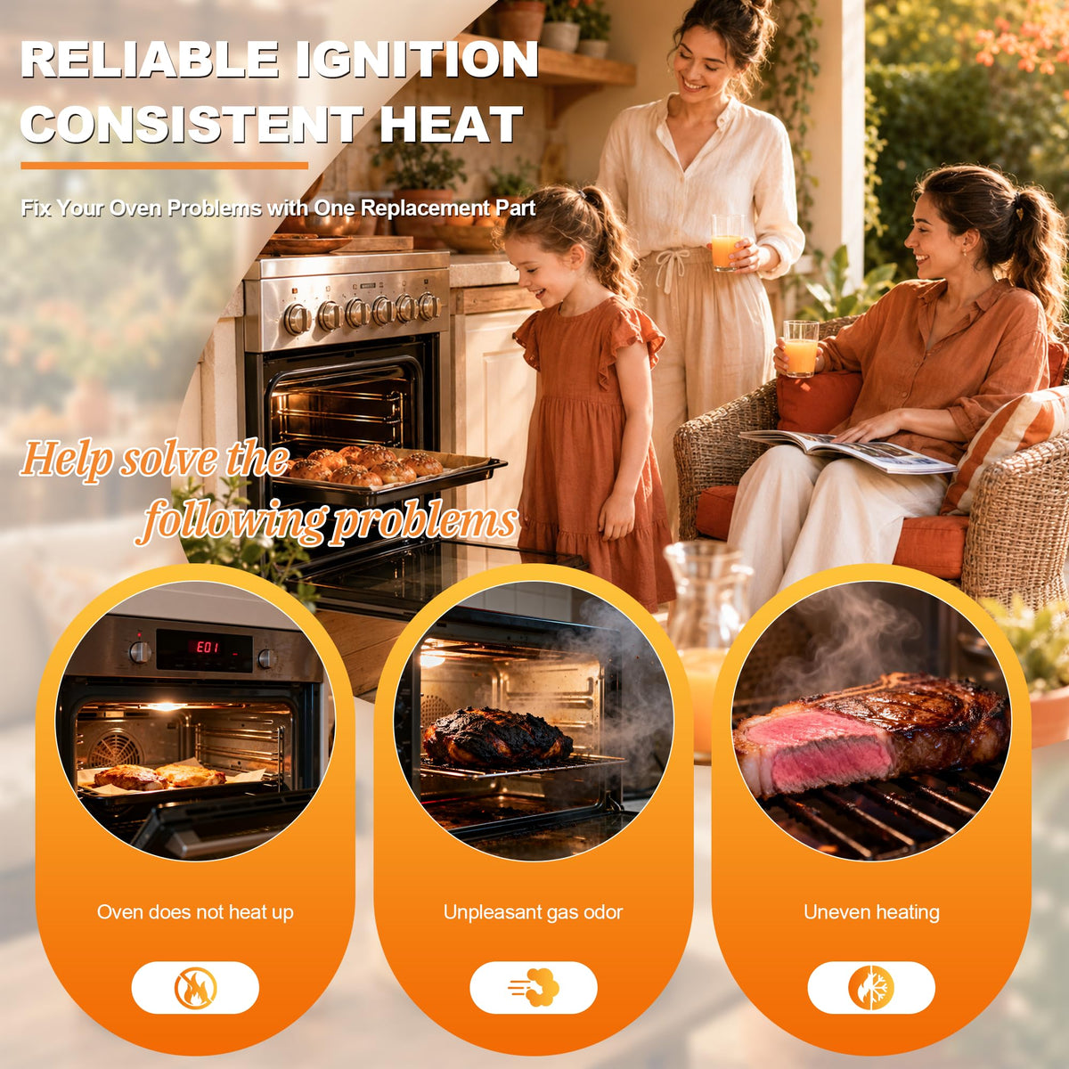 Upgrade NISHCON DG94-00520A Gas Oven Igniter Replacement Compatible with Samsung Gas Range Stove NX58H5600SS NX58H5650WS NX58F5500SS, Replaces 2692271 AP5577941 PS4241428 EAP4241428
