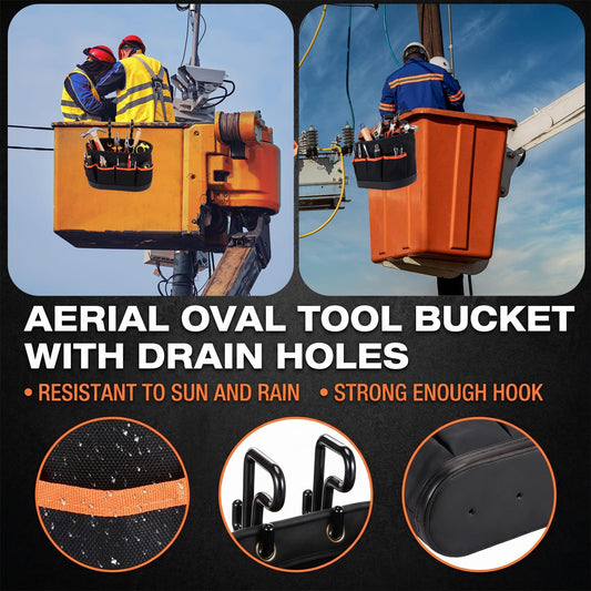 SilTriangle Bucket Truck Accessories, Tool Bag Organizer with 2 Hook, 1 Pcs