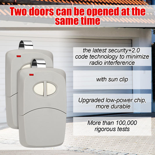 Kingdder 2 Pcs 2 Channel Gate Opener Compatible with Multicode Linear