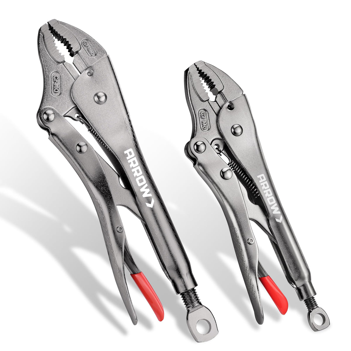 ARROW 2PCS Curved Jaw Locking Pliers Set 7" & 10"
