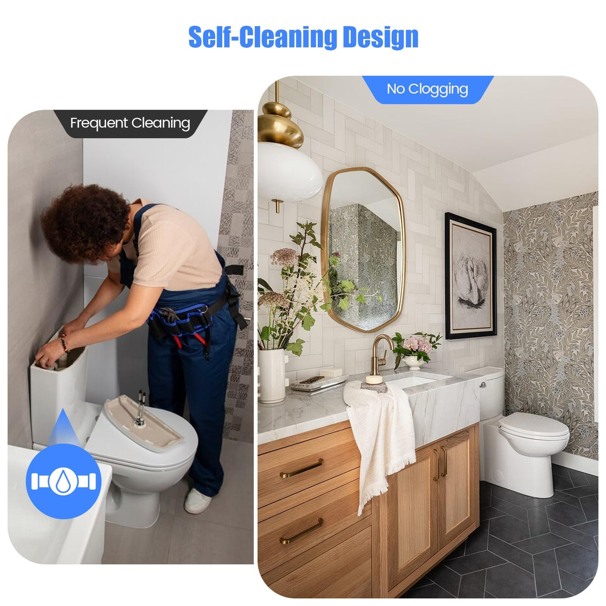 Jamini High-Performance Universal Toilet Fill Valve Replacement Kit, Self-Cleaning Design, Easy Installation, Fixes Slow Filling, Leaks & Noise Issues, 2-Pack